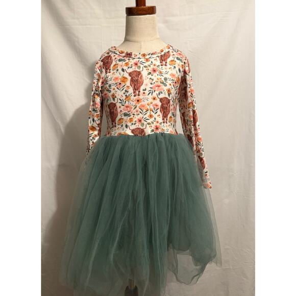 Mila & Rose Florals On The Farm Girls Tutu Dress 5/6 NWT - Picture 2 of 5